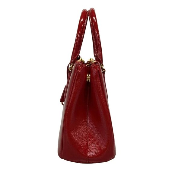 PRADA Galleria Mini Bag Red Patent Leather Handbag 738-082725 - Picture 3 of 14